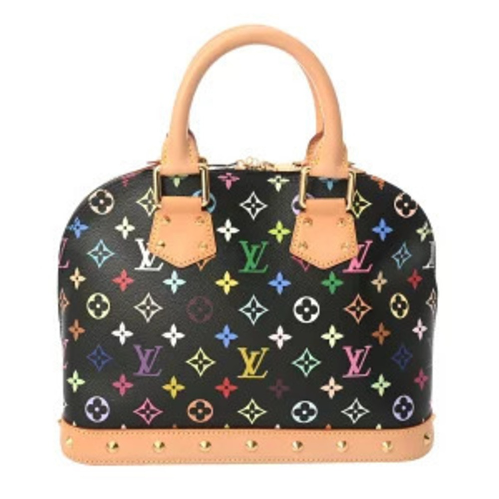 Louis Vuitton Multicolor Alma Monogram Canvas Top Handle Bag Noir Black